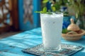 Creamy Ayran refreshment drink. Generate AI