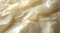 Creamy Beige Crumpled Paper Texture Background