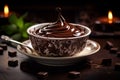 Creamy Bowl chocolate paste. Generate Ai