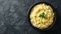 A creamy bowl of risotto, each grain of rice infused with the flavors of Parmesan and saffron