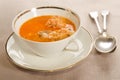 Creamy carp soup with sour cream Royalty Free Stock Photo