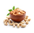 Creamy cashews butter with nuts.