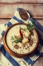 Creamy cauliflower soup Royalty Free Stock Photo