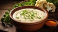 creamy cauliflower soup Royalty Free Stock Photo