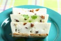 Creamy cheesecake with nuts an