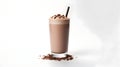 Creamy chocolate milkshake in a classic glass