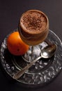 Creamy chocolate orange dessert Royalty Free Stock Photo