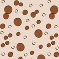 Creamy chocolaty circles background, chocolate bubbles Royalty Free Stock Photo
