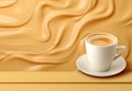 creamy coffee, set against a related background with ample copy-space for text.