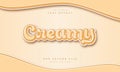 Creamy editable text effect Royalty Free Stock Photo