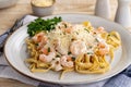 Creamy Fettuccine Alfredo With Shrimp