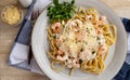 Creamy Fettuccine Alfredo With Shrimp