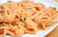 Creamy Fettucine Pasta Royalty Free Stock Photo