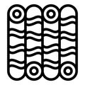 Creamy filled wafer rolls icon outline vector. Crisp swirled munchy sticks Royalty Free Stock Photo