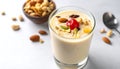 Creamy Fruit Lassi with Nuts and. Royalty Free Stock Photo