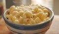 Creamy homemade macaroni and cheese in a bowl Royalty Free Stock Photo