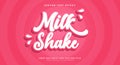 Creamy Milk Shake editable text effect Template Royalty Free Stock Photo