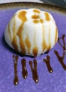 Creamy panacotta with caramel Royalty Free Stock Photo