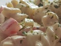 Creamy pasta salad in the North German style