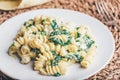 Creamy Pasta with Spinach and Thyme