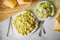 Creamy Pesto Penne Pasta Royalty Free Stock Photo