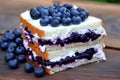 Creamy Sandwich cream blueberry. Generate Ai