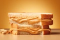 Creamy Sandwich peanut butter background. Generate Ai Royalty Free Stock Photo