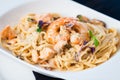 Creamy seafood pasta