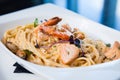 Creamy seafood pasta