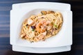 Creamy seafood pasta