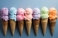 Creamy Soft ice creams. Generate Ai Royalty Free Stock Photo