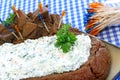 Creamy Spinach Dip in Bread Loaf