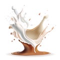 Creamy splash isolate background Royalty Free Stock Photo