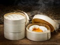 Creamy steamed bun Royalty Free Stock Photo