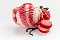 Creamy strawberry and vanilla ice-cream Royalty Free Stock Photo