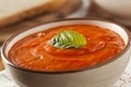 Creamy Tomato Basil Bisque Soup Royalty Free Stock Photo