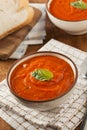 Creamy Tomato Basil Bisque Soup Royalty Free Stock Photo