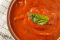 Creamy Tomato Basil Bisque Soup Royalty Free Stock Photo