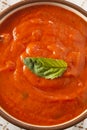 Creamy Tomato Basil Bisque Soup Royalty Free Stock Photo