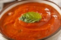 Creamy Tomato Basil Bisque Soup Royalty Free Stock Photo