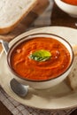 Creamy Tomato Basil Bisque Soup Royalty Free Stock Photo
