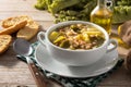 Creamy Tuscan soup in bowl Royalty Free Stock Photo