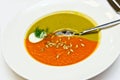 Creamy two colored soup Royalty Free Stock Photo