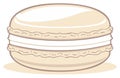 Creamy Vanilla French Macaron Pastry Vector Illustration Royalty Free Stock Photo