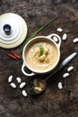 Creamy white bean soup Royalty Free Stock Photo
