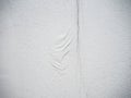 Crease and rift texture on white cement wall background with copy space Royalty Free Stock Photo