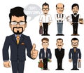 Create businessman characters Royalty Free Stock Photo