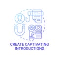 Create captivating introductions concept icon Royalty Free Stock Photo