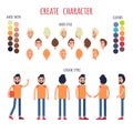 Create Character Vector Banner in Casual Style