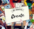 Create Creative Creativity Ideas Imagination Inspire Concept Royalty Free Stock Photo